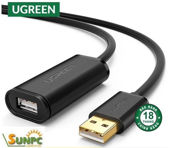 Cáp USB nối dài 15m có chíp khuếch đại chính hãng Ugreen 10323